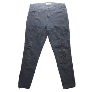 Dittos moto washed black denim